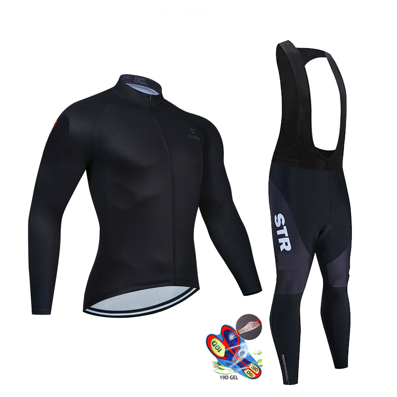 Cycling Commuter Clothing - Conjunto de Jersey de ciclismo negro