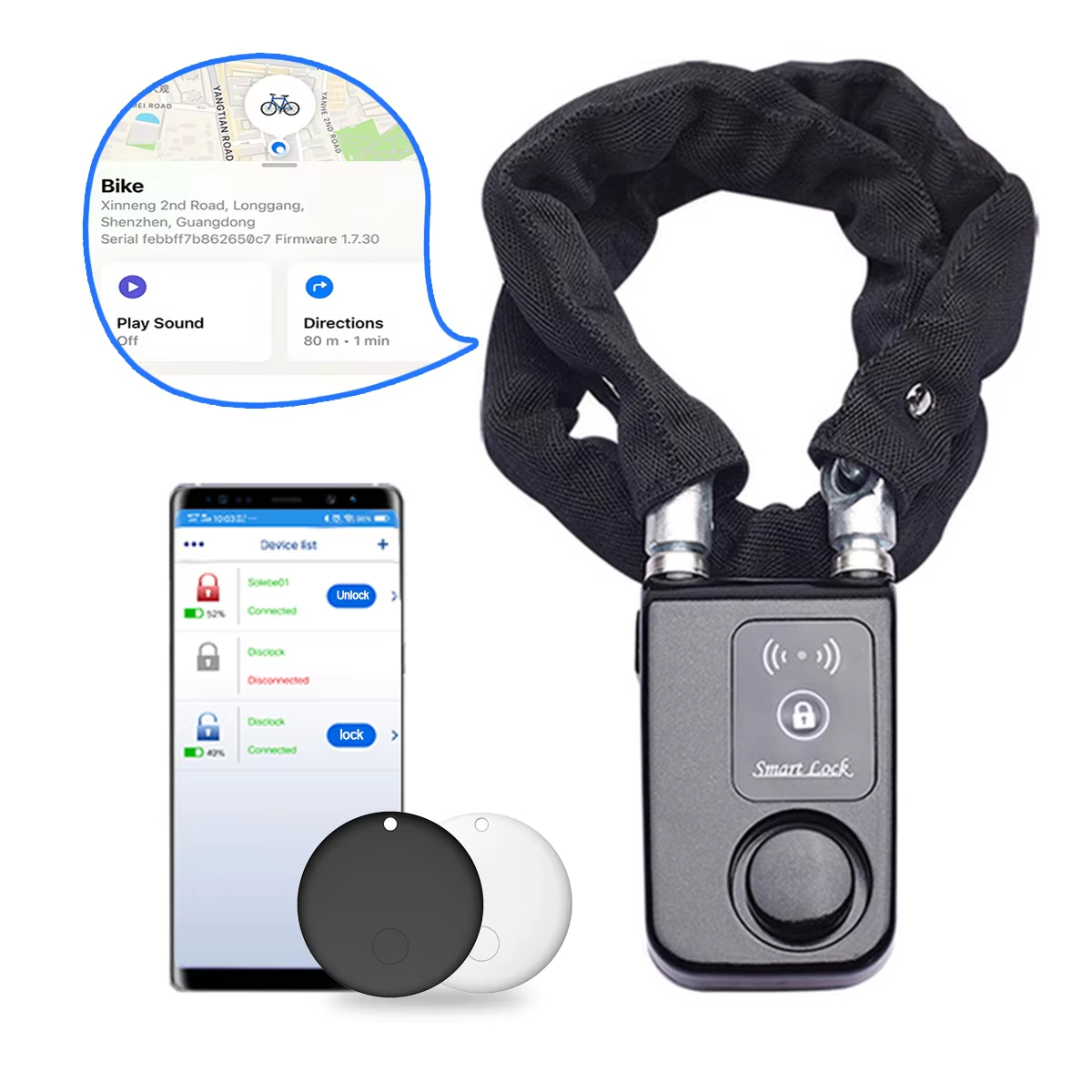 Commuter Bike Lock - Candado de Cadena para Bicicleta con