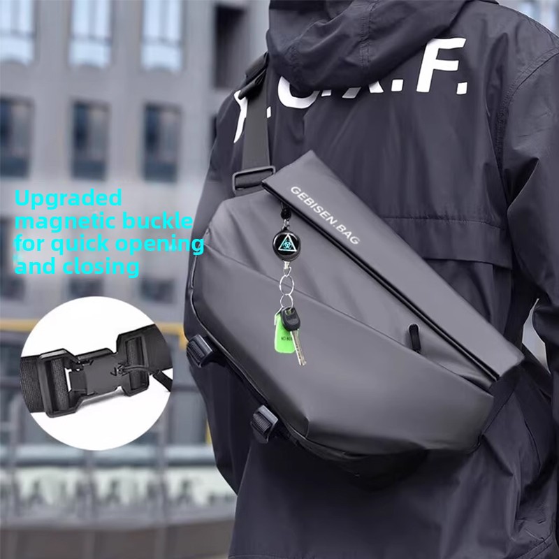 Cycling Commuter Bag - Bolso cruzado con hebilla magnética para