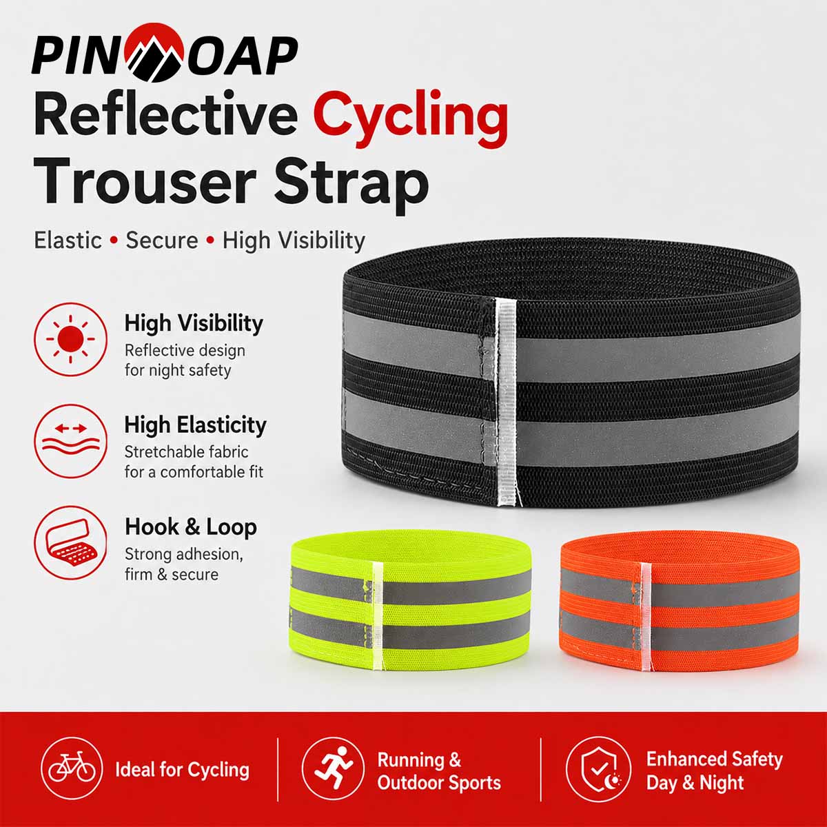 Cycling Commute Pants - PINMOAP 1/2PCS Banda Ajustable para Pierna