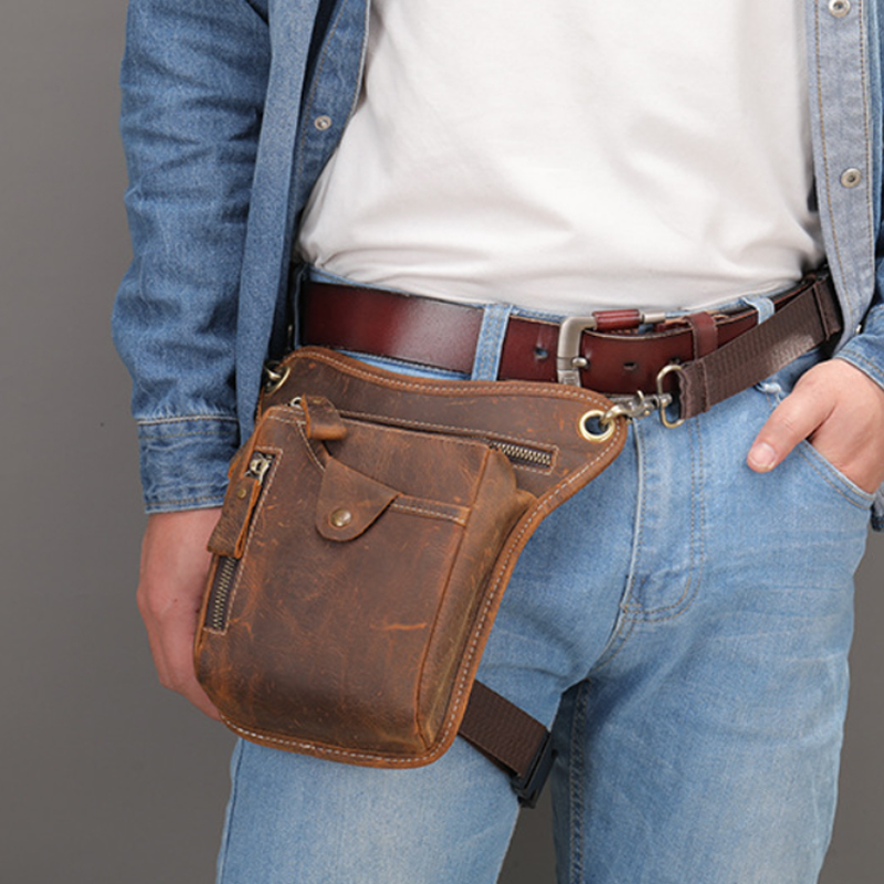 Riñonera de cuero Pu Vintage p - Cycling Commuter Bag reseña y precio